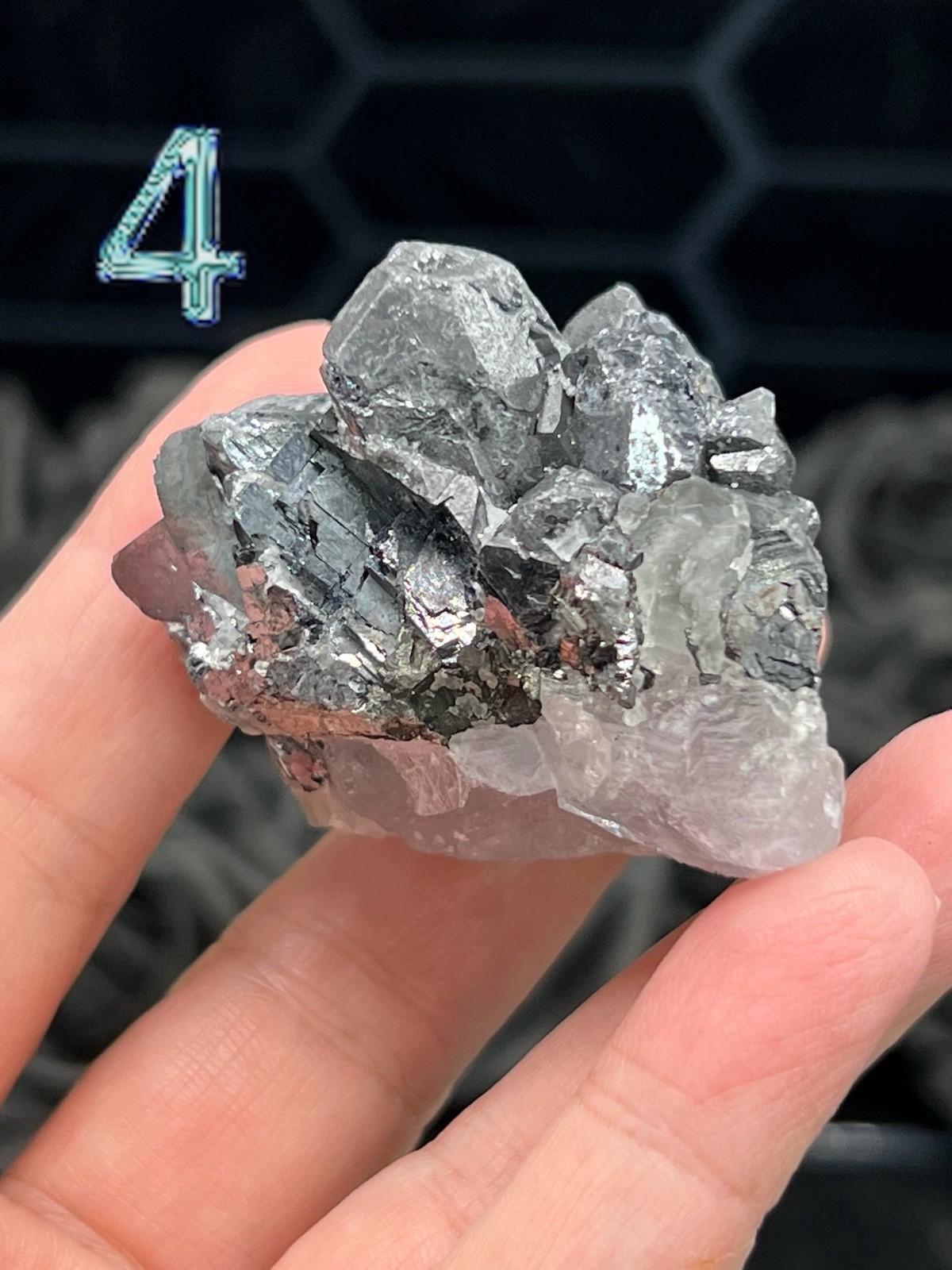 Natural Galena & Quartz Inner Mongolia* Some Fluorite uvreactive* Free ship gift