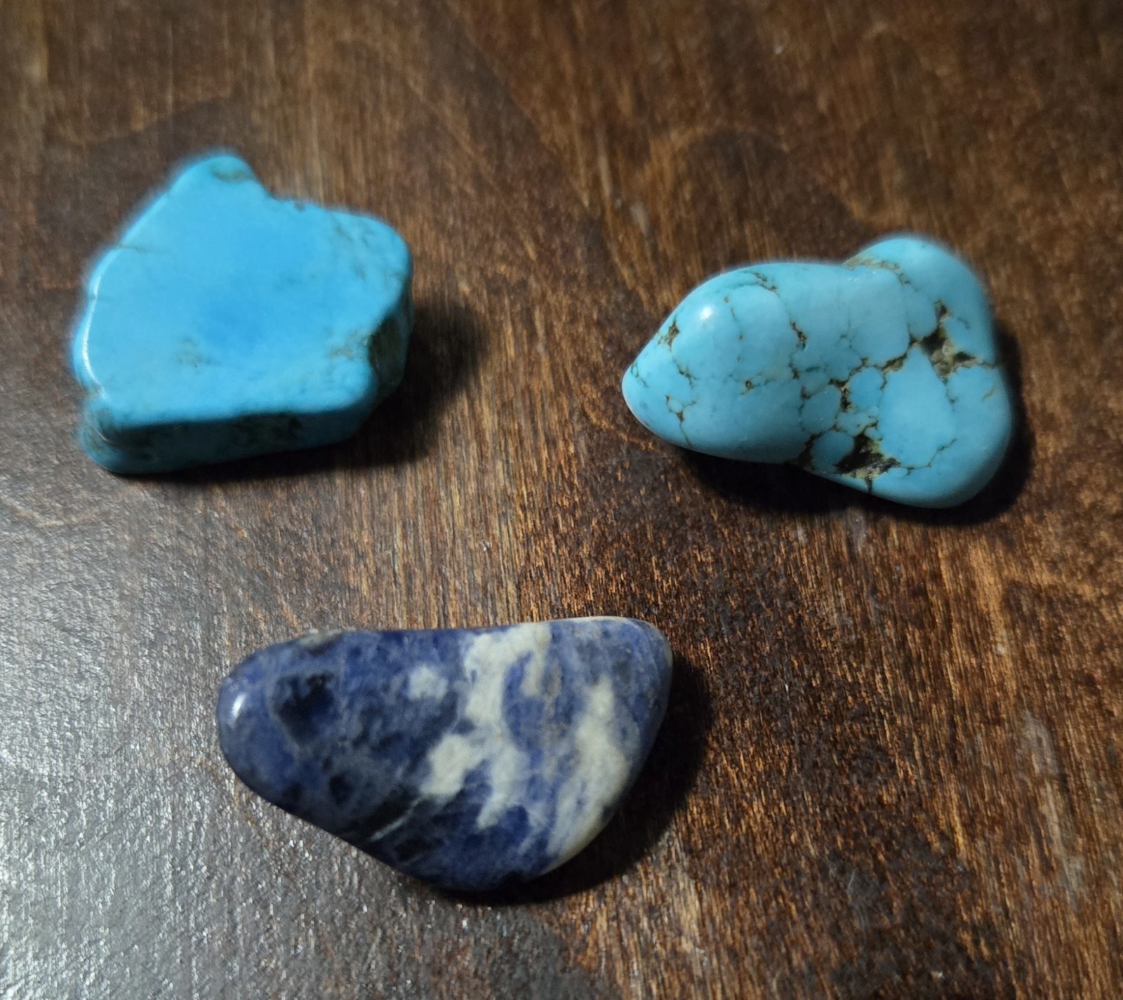 Natural Stone Tumbled Lot Turquoise Look Sodalite Blue Polished Rocks