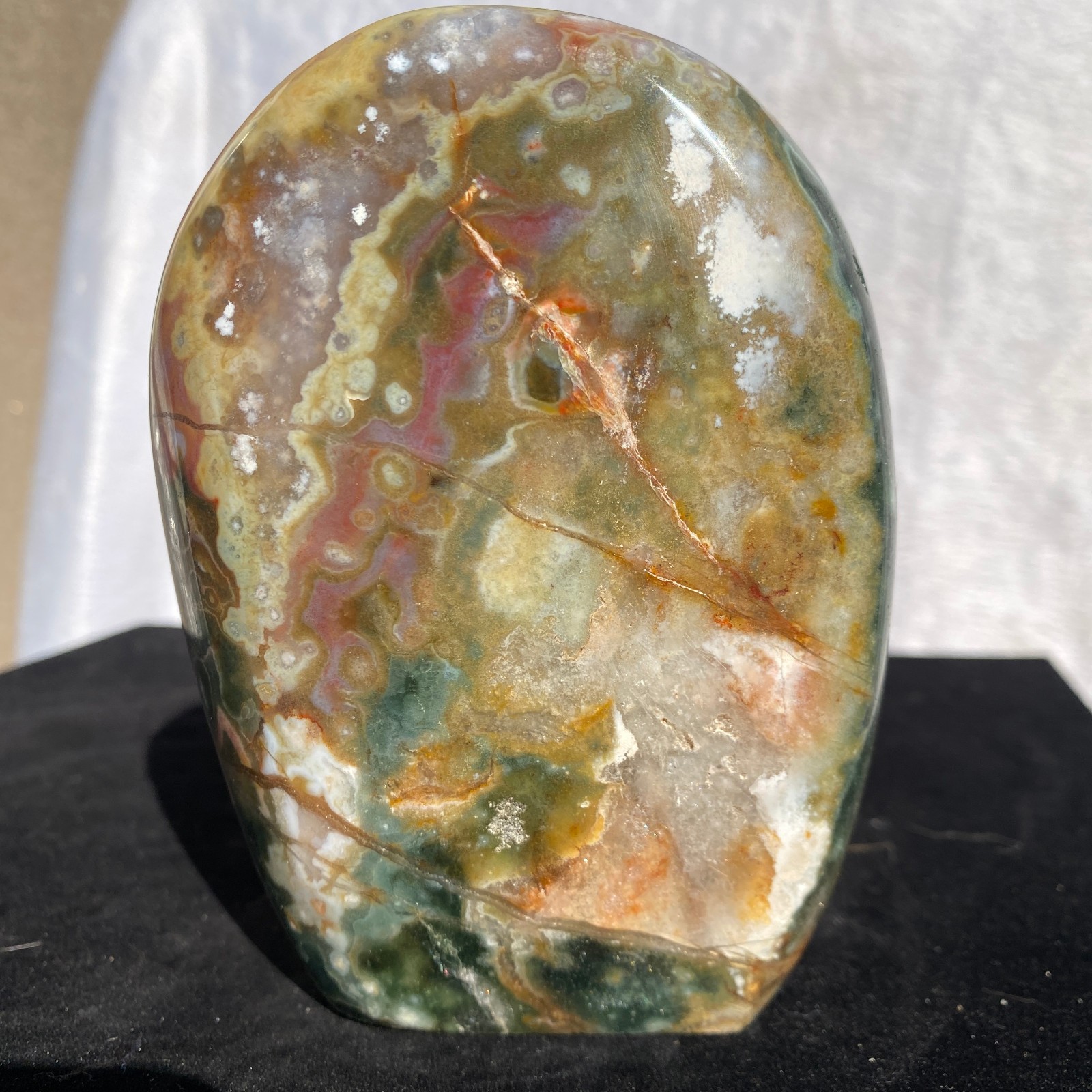 840g Natural polychrome Ocean Jasper Specimen Quartz Crystal Reiki Healing