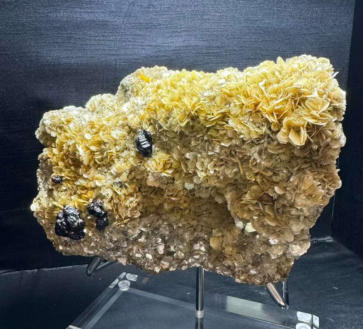 6.8LB Natural gold mica&cassiterite mineral specimen ore quartz healing stone