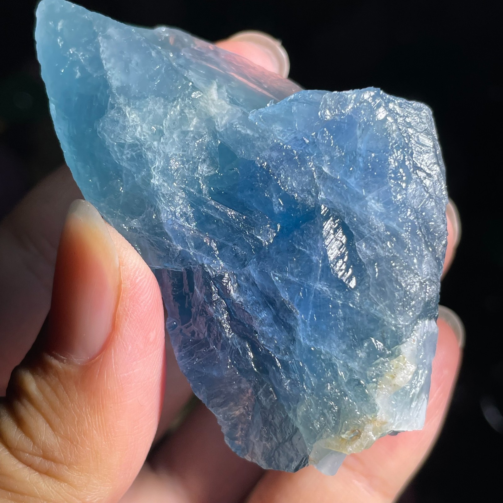 145g Natural Rough Dark Blue Fluorite Quartz Crystal Raw Stone Specimen Healing
