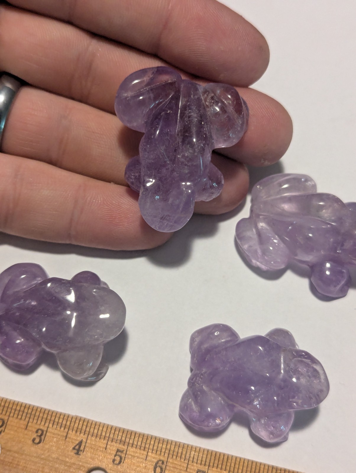 Amethyst Frog Crystal Carving Natural Stone Toad