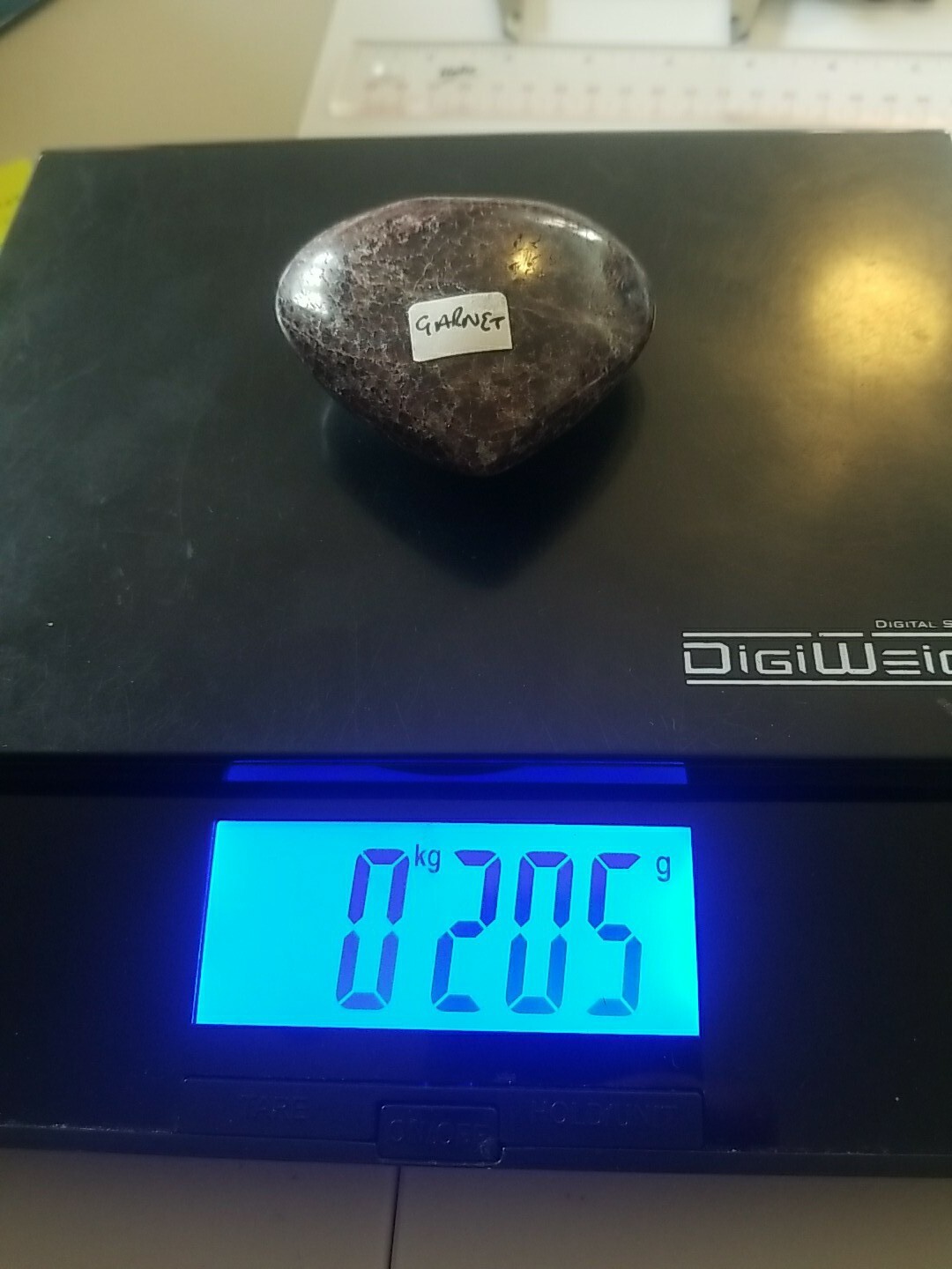 Natural Rare Red Purple Garnet Crystal Heart Stone Mineral Specimen 205g