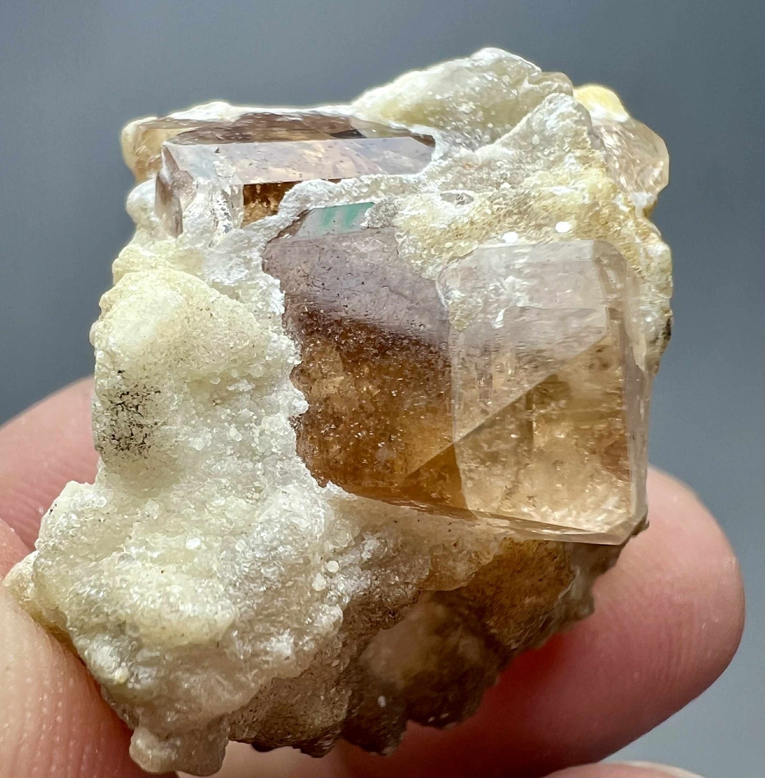 103 Carat Amazing Eye Clean Honey Topaz Crystals On Feldspar From Skardu @PAK