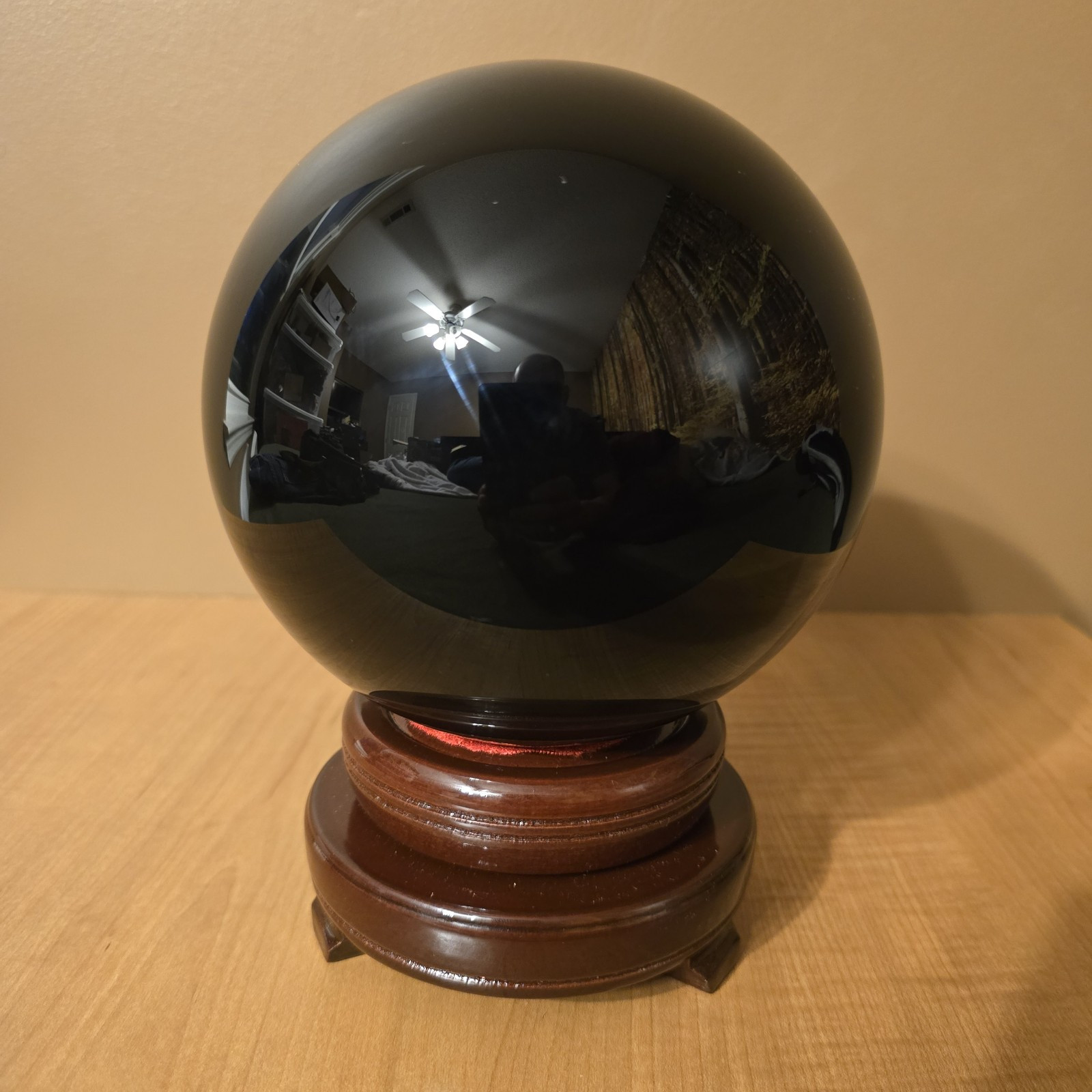 LONGWIN 150mm(5.9 inch) Big Black Crystal Ball – 150mm