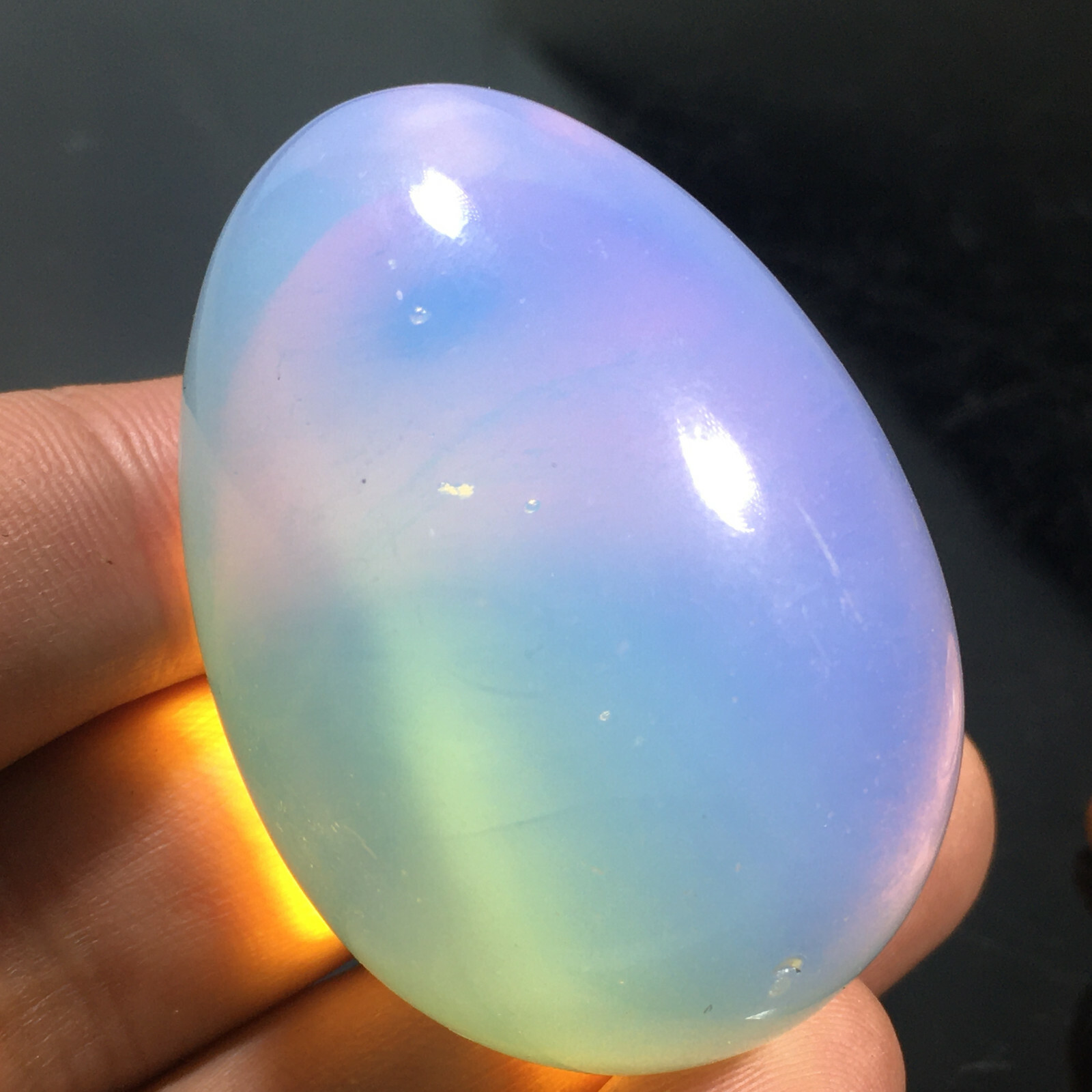Natural Opal Egg Quartz Crystal Polishing Healing 1 Pcs