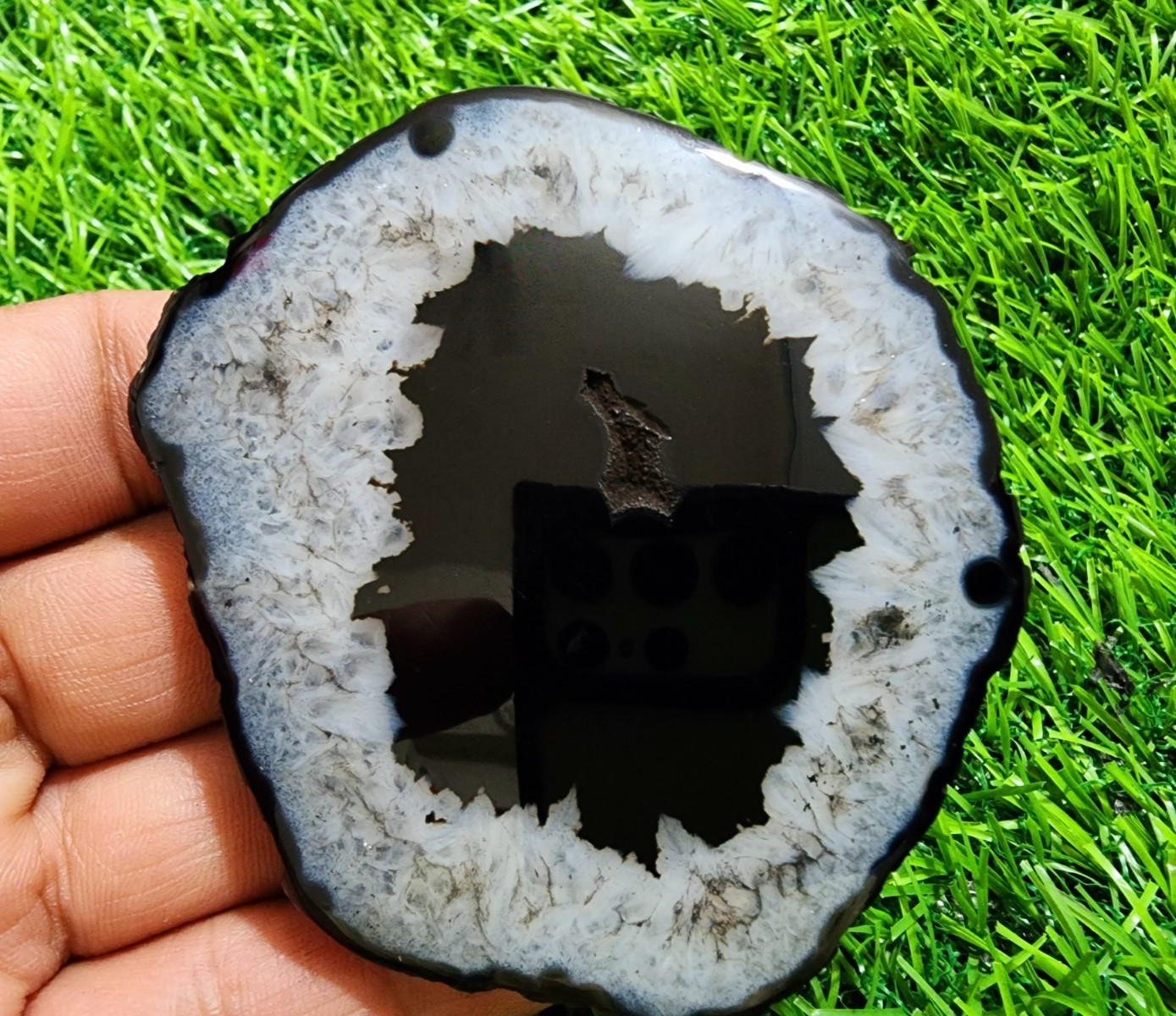 371ct Top Banded Slice Agate Slab Crystal Polished Druzy Gemstone Jewelry Making