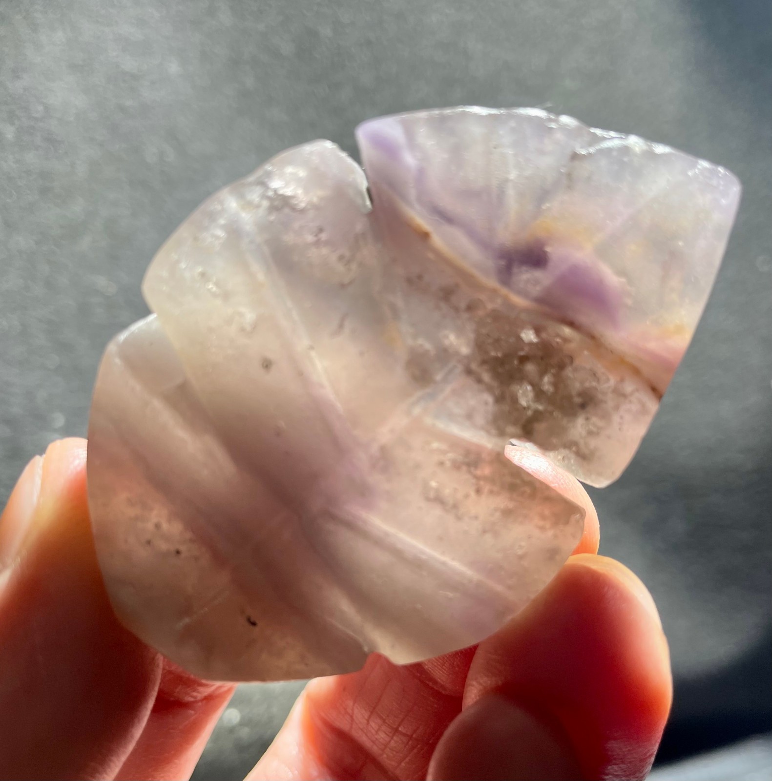 52g Natural silk crystal fluorite leaf energy healing