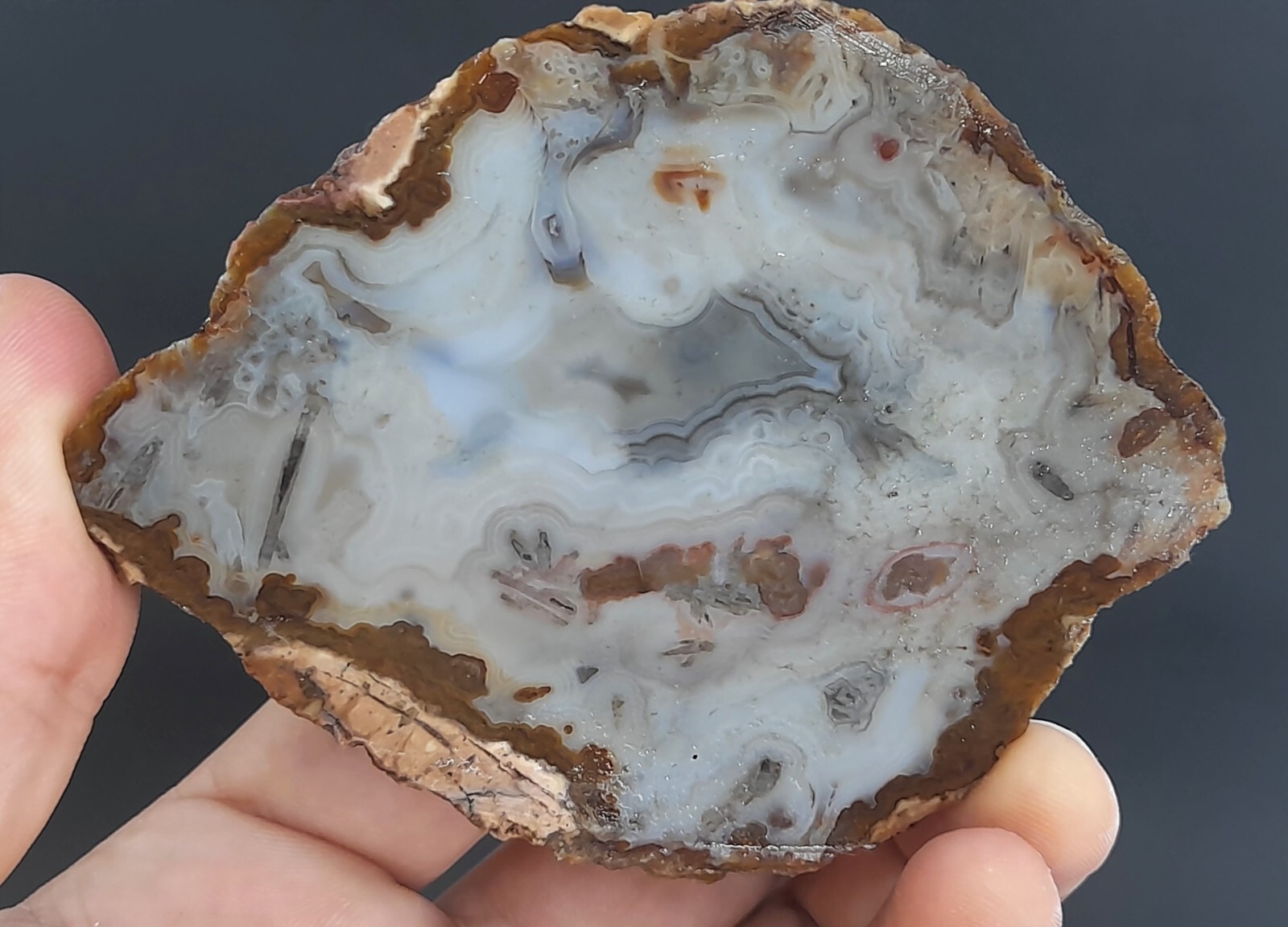 395g/0.87 lb Turkish banded agate stone rough, customs duty included