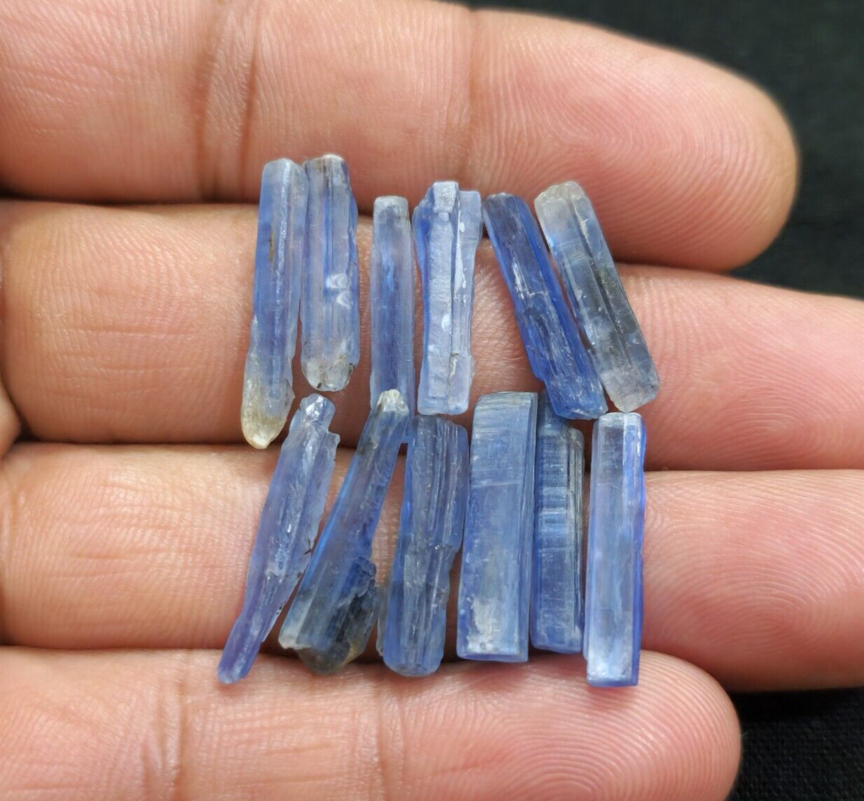 Gorgeous Blue Kyanite Raw Shards 12 Piece Lot Rough 18-20 MM For Jewelry Making