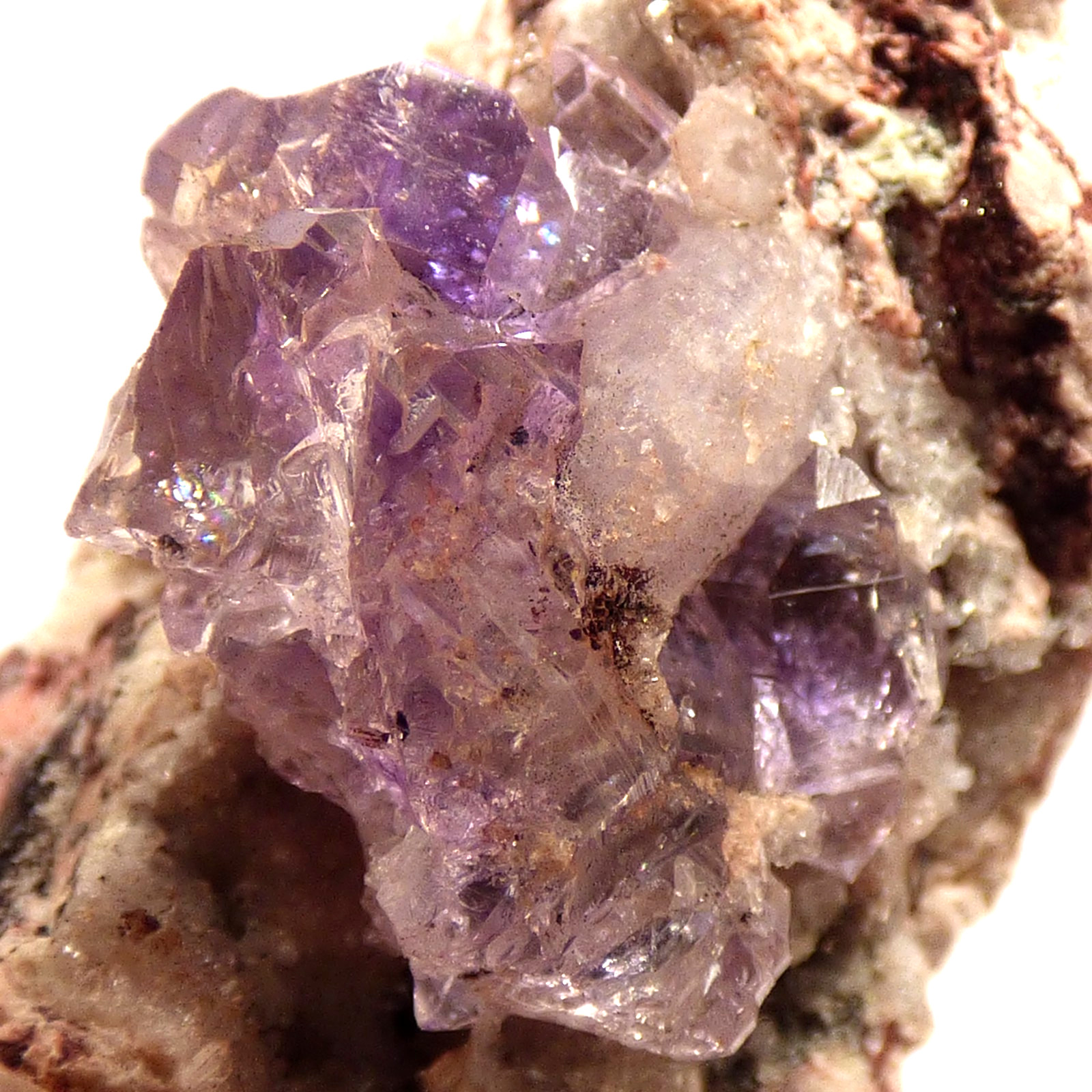Amethyst Quartz Crystals Sonoran Desert Mexico Mineral Specimen 3.5cm