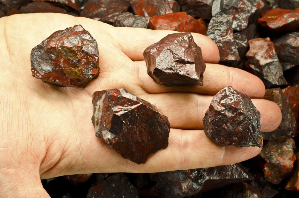 1/4 lb Brecciated Jasper Rough Stones – Natural Crystal Mineral Rock Tumbling