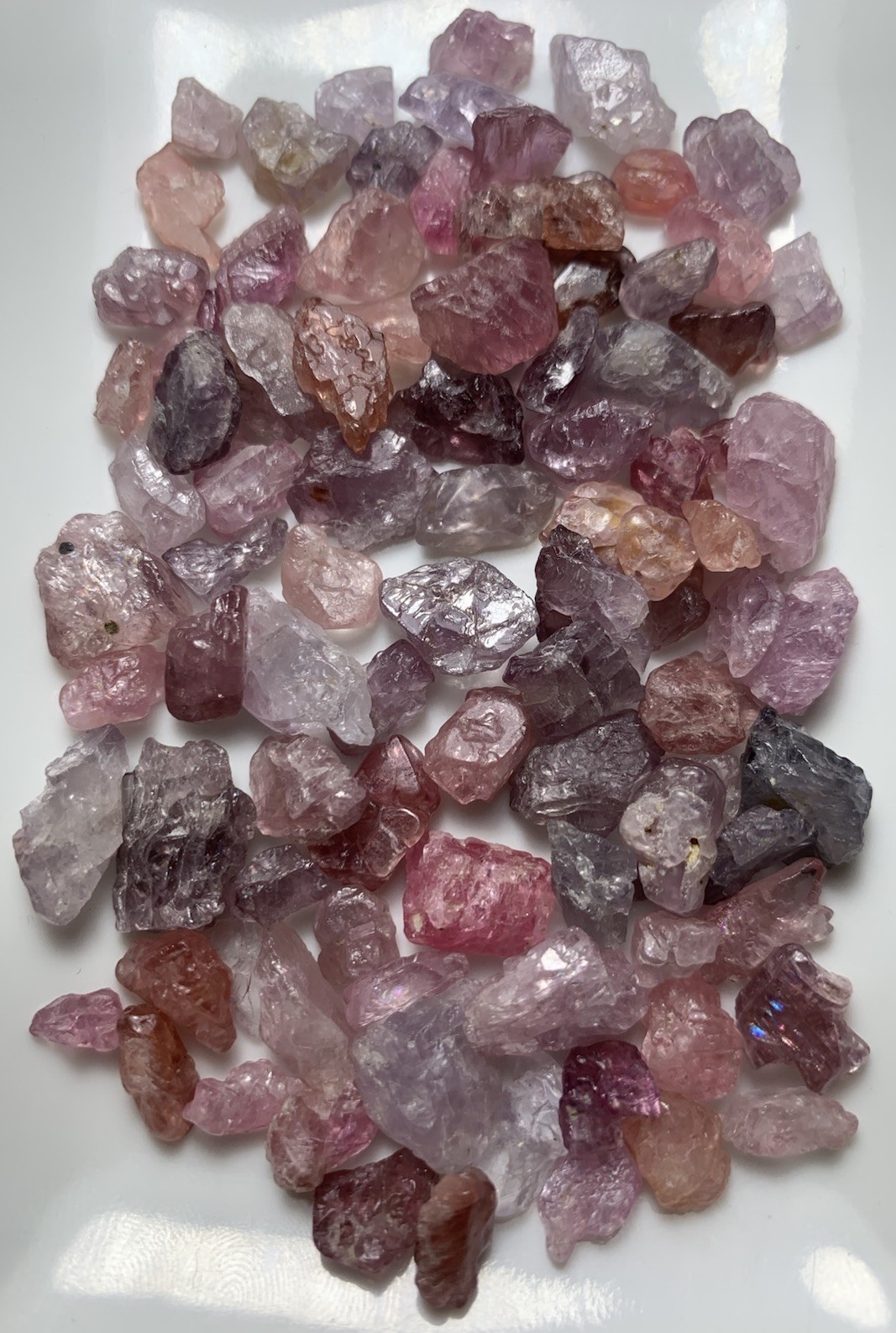 250Ct Beautiful Natural Mix Color Spinel Rough From Burma