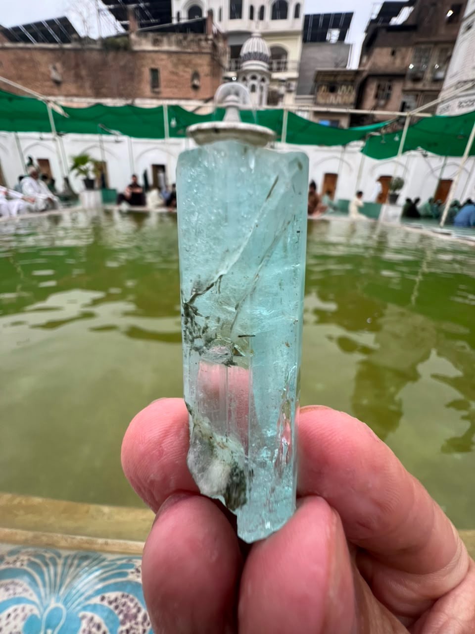 24GM | Gemmy Sky Blue Aquamarine Crystal Terminated Specimen | Skardu Pakistan
