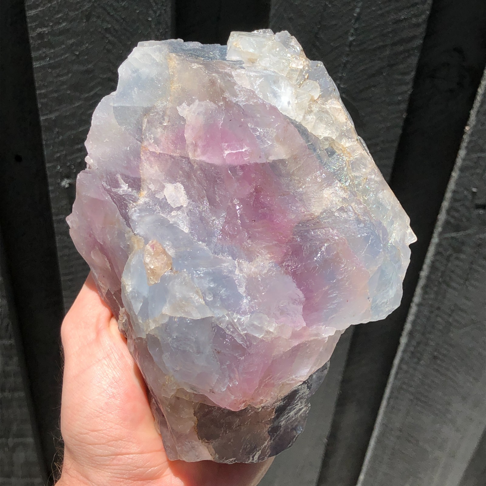 12.5cm Huge Blue Fluorite Crystals from Minerva No. 1 Mine, Ilinois, USA