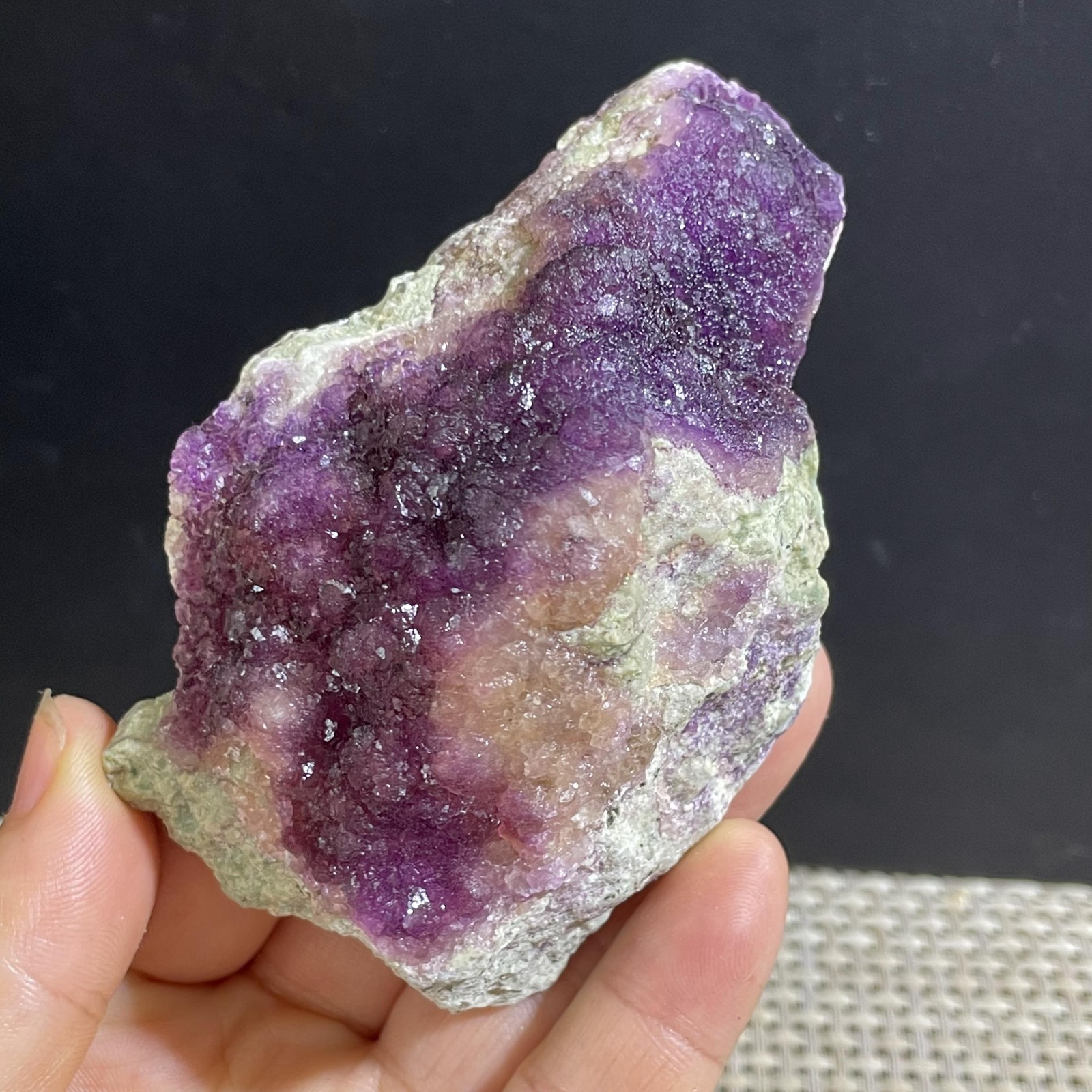 186g Deep Purple Fluorite Crystal Cluster Mineral Rough