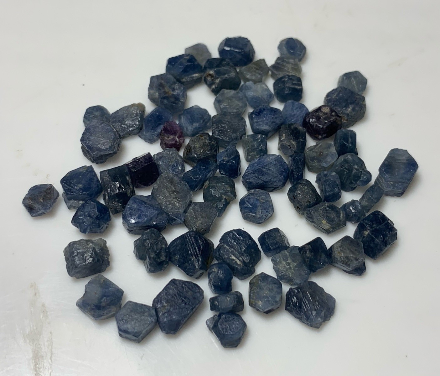 114Ct Beautiful Natural Blue Color Sapphire Slices From African
