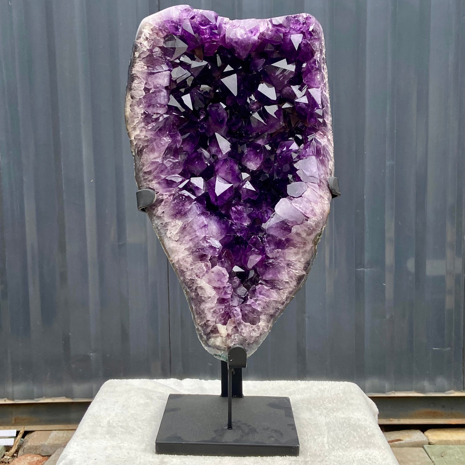 39.35LB Natural Amethyst geode quartz cluster crystal specimen energy healing