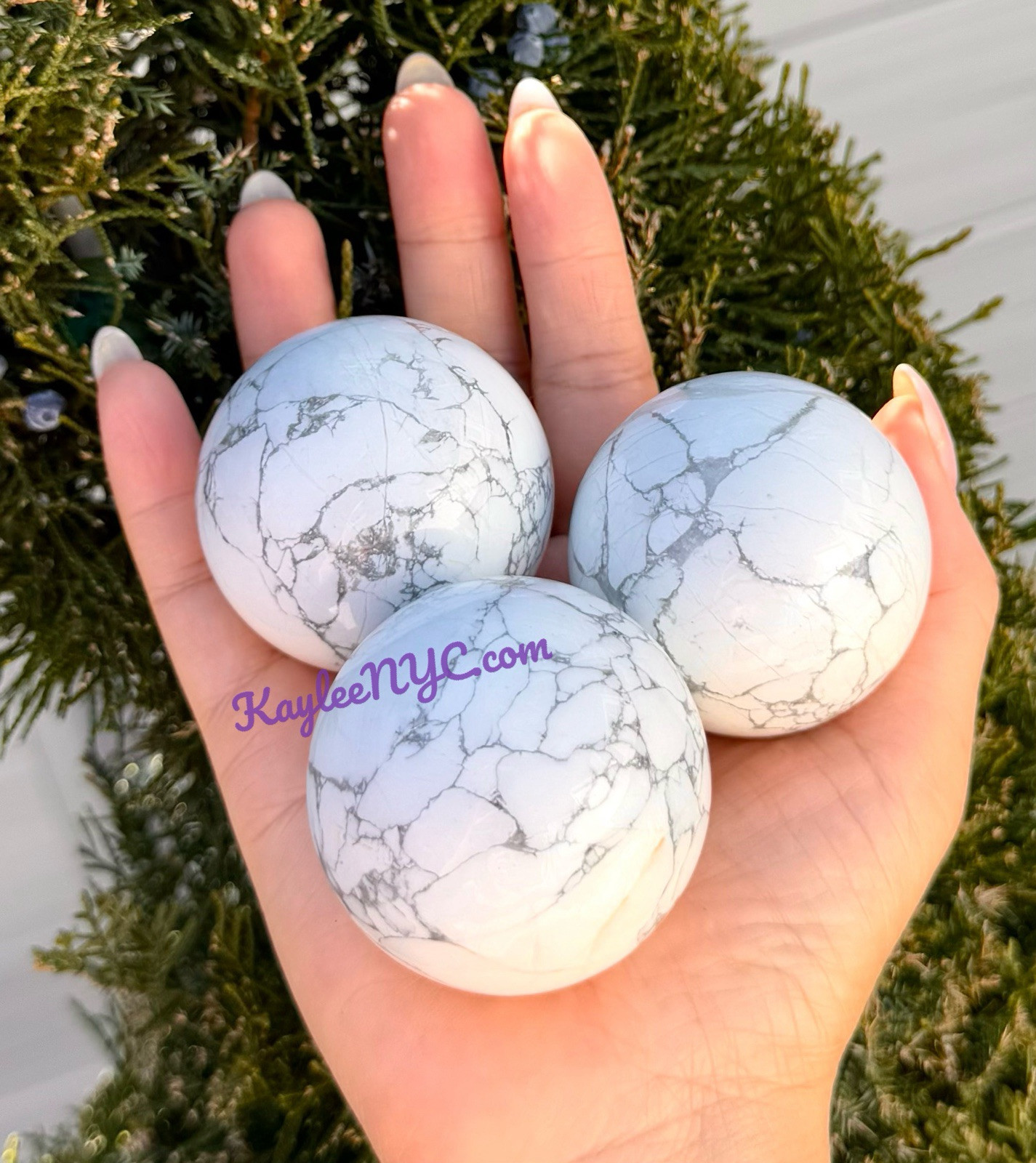 Wholesale Lot 7pcs Natural Howlite Sphere Crystal Ball Healing Energy
