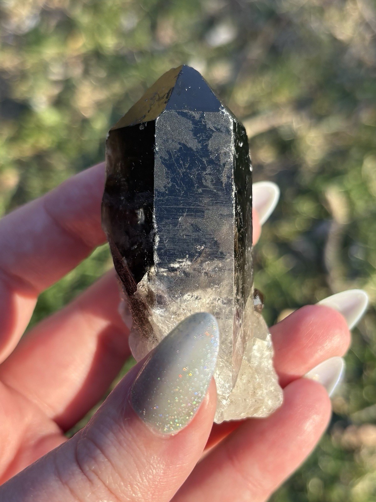Smoky Quartz Crystal Cluster- Natural 2.7” Raw Smoky Quartz Crystal Specimen