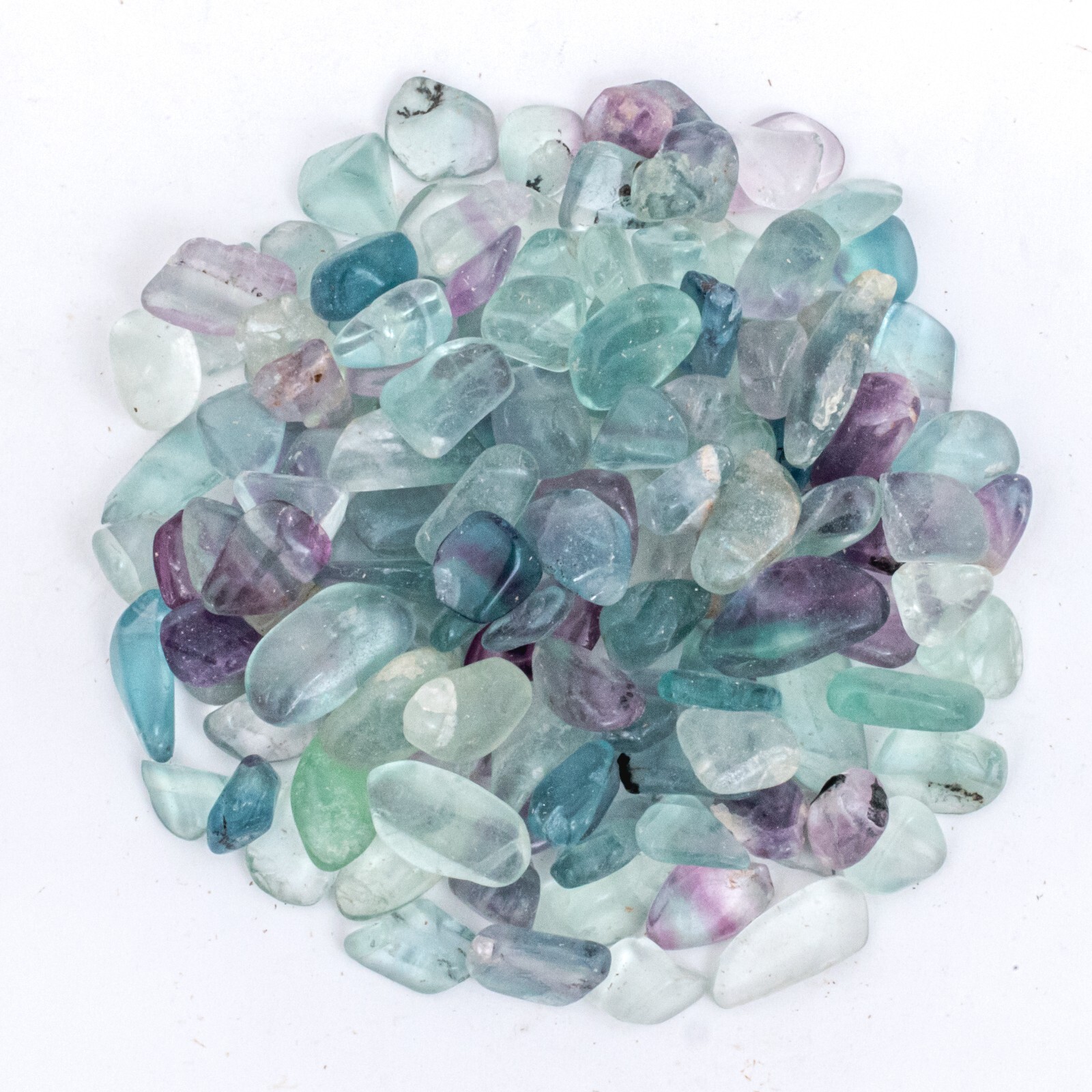 1/4 lb Extra Small Tumbled Rainbow Fluorite Gemstone Crystals Gem Chips Crafts
