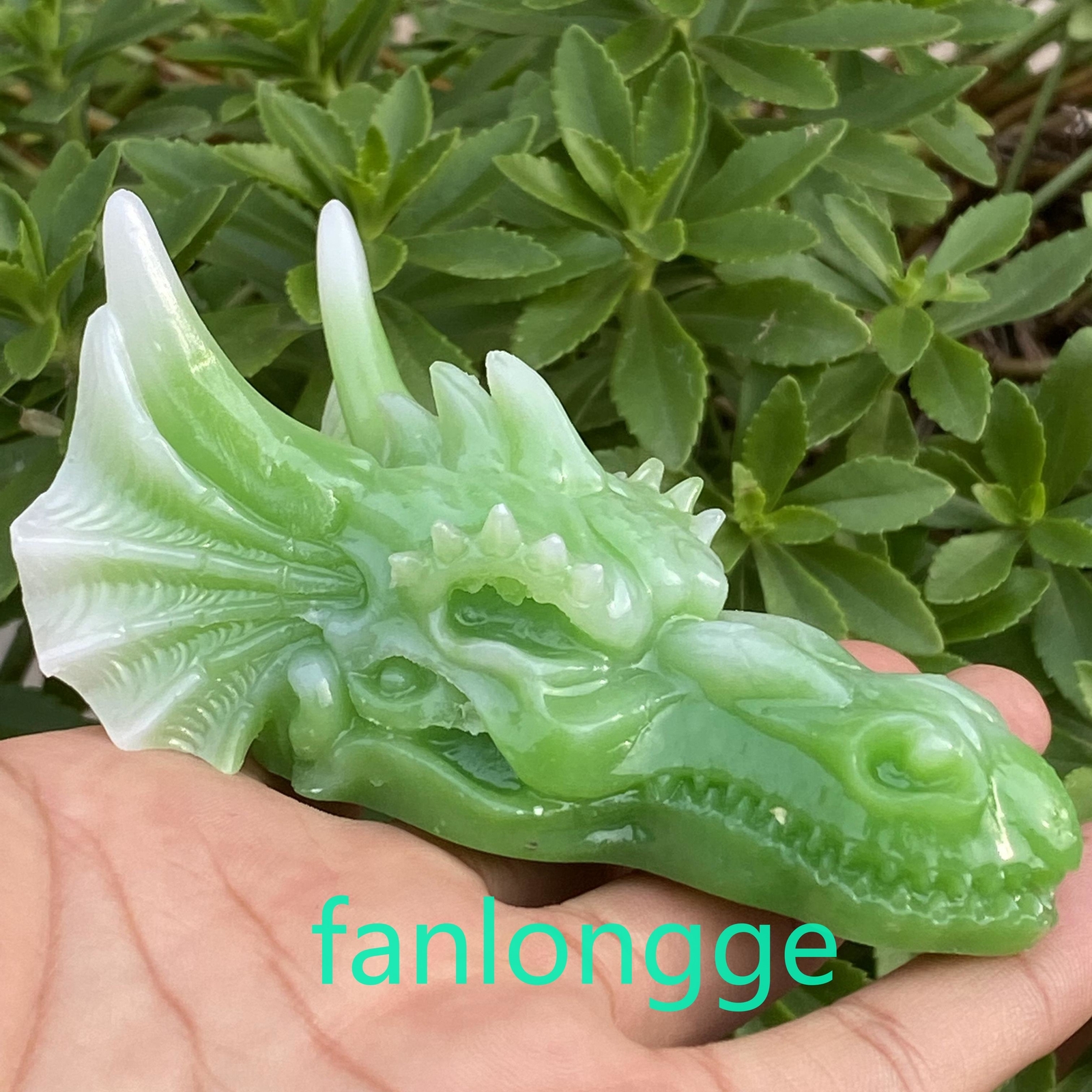3.5″ Luminous Stone Pink Dragon skull Carved Quartz Crystal Gift Healing 1pc