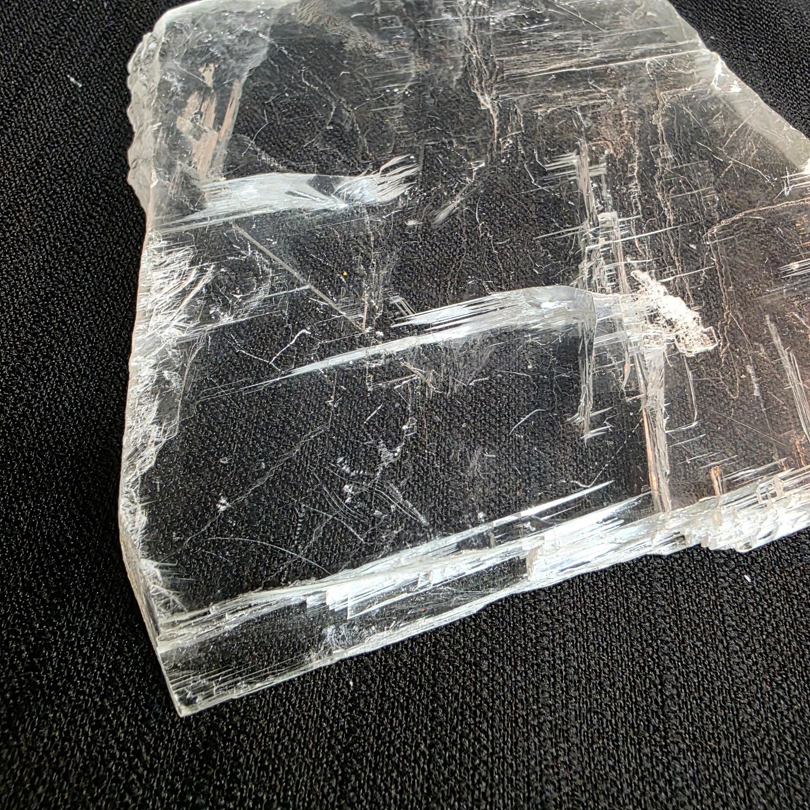 Selenite Crystal Slab Slice | Extra Large 480g | Natural Raw Clear | USA