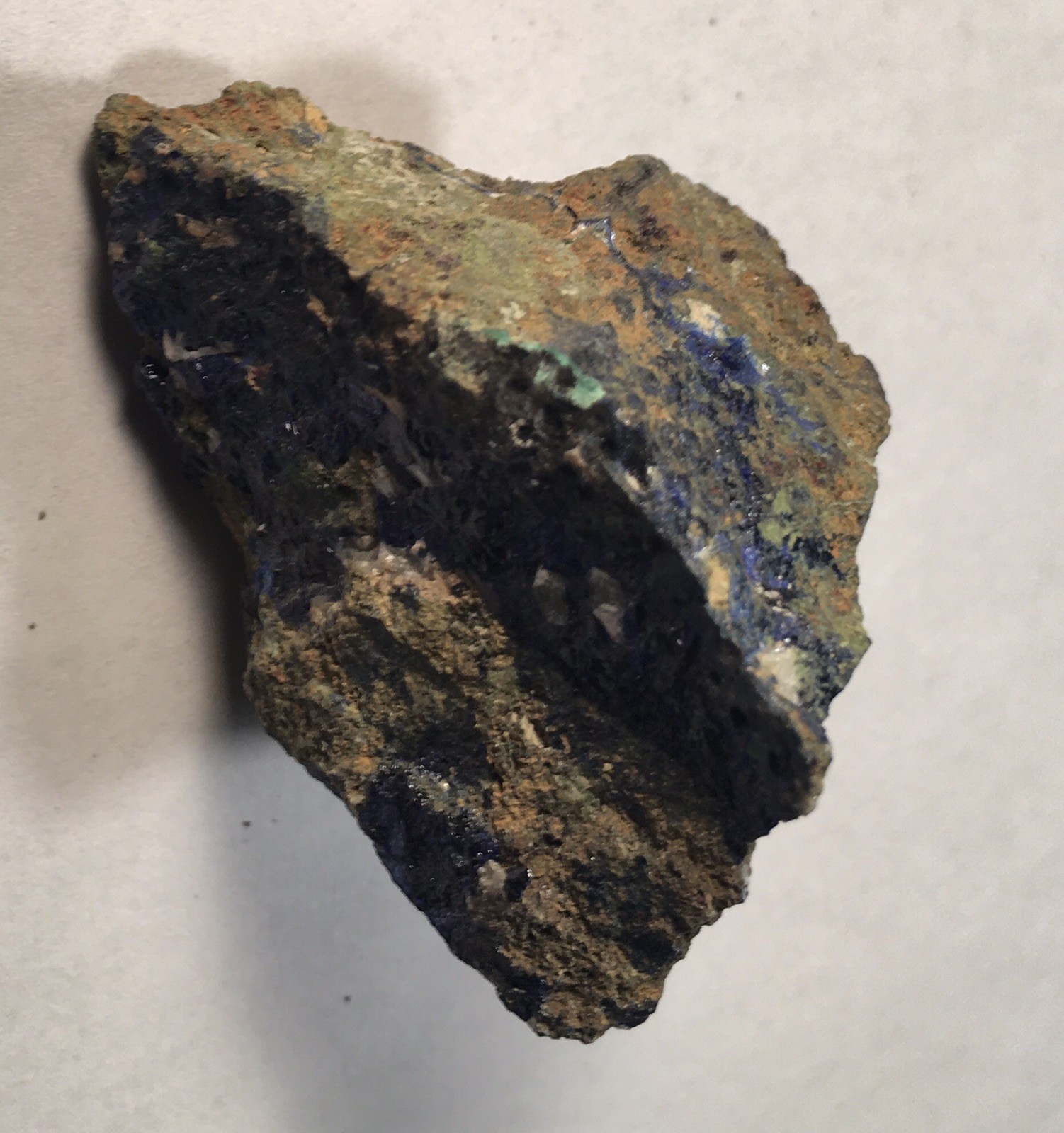 Azurite w/ Minor Dundasite, Laurium, Greece