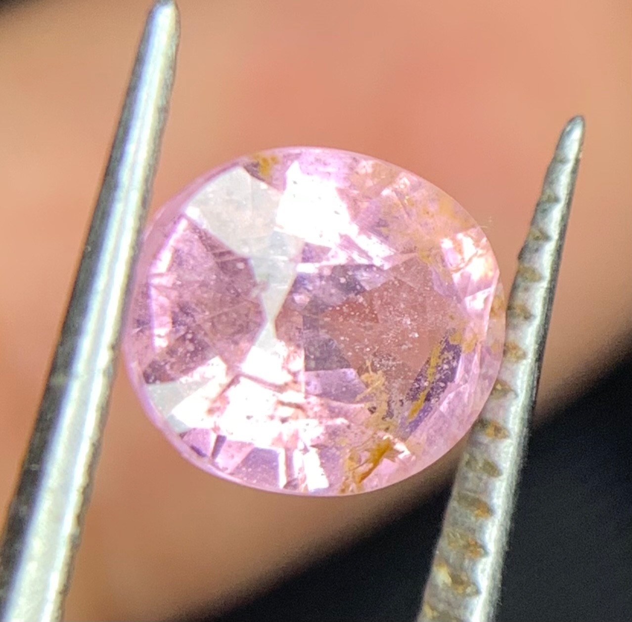 1.50 Ct Natural Pink Sapphire Loose Gemstone, Oval Cut Light Pink Corundum,