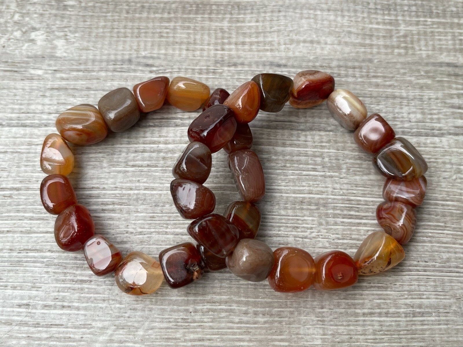 Grade A++ Carnelian Crystal Nugget Bracelet, Genuine Gemstone Bracelet, Bulk Lot
