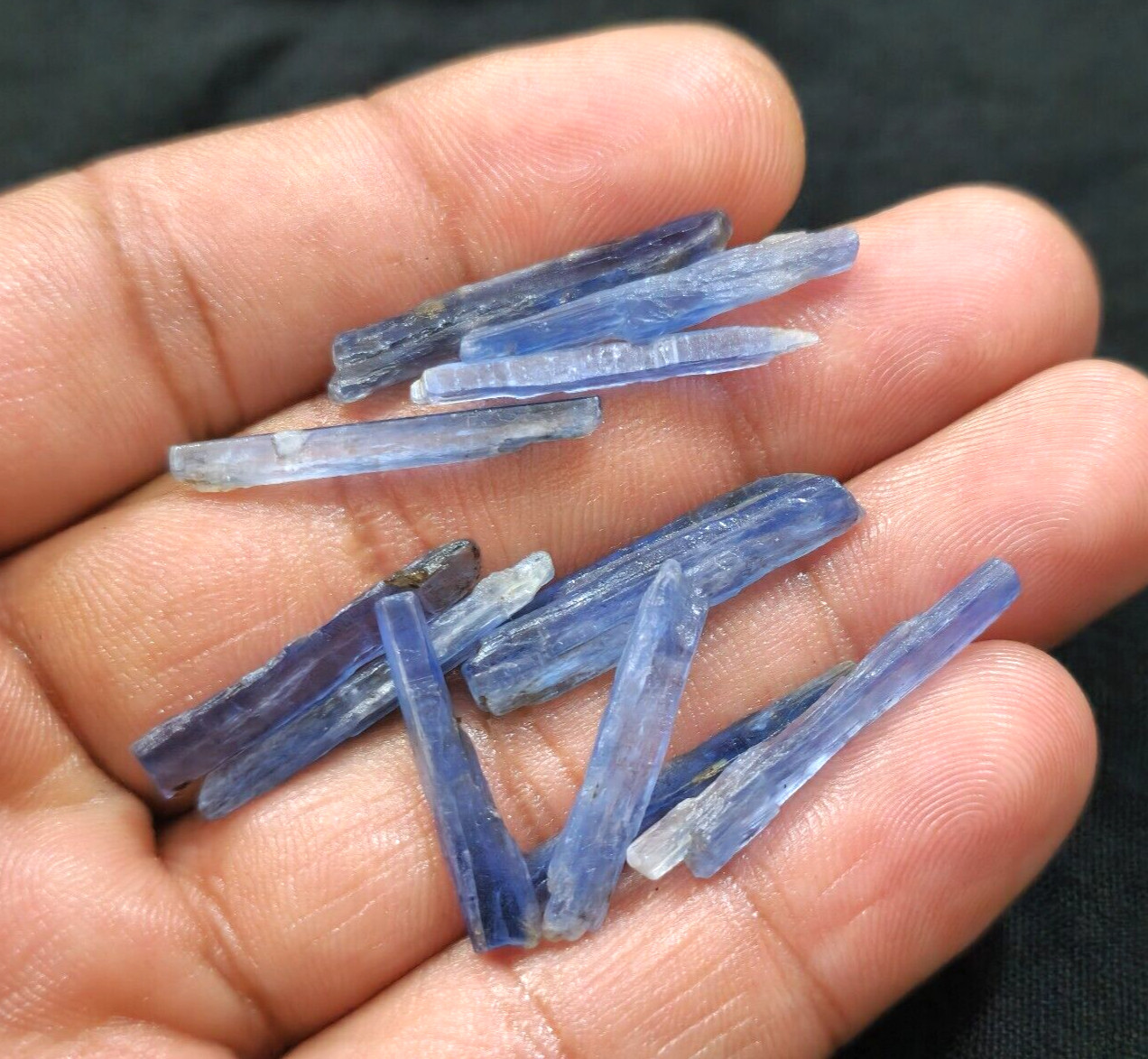 Ultimate Blue Kyanite Rough Shards 12 Pcs Lot Size 23-28 MM Rare Loose Gemstone