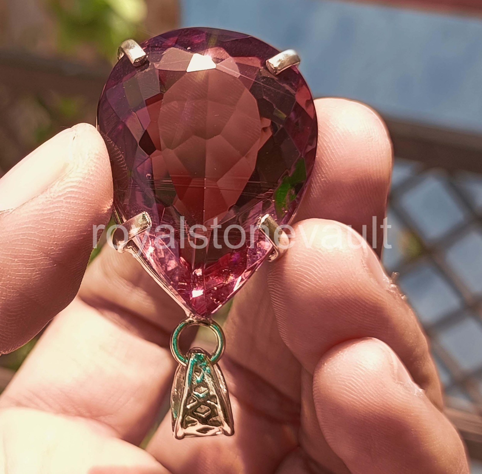 96.35 Ct Natural Color Change Alexandrite Pear Shape Pendant IGL Loose Gems 6YNY