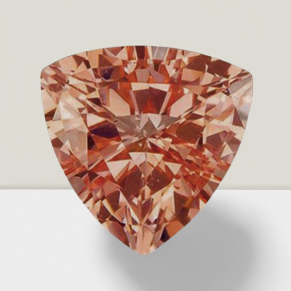 Morganite Trillion Cut Gemstone 0.61 Cts – 6 mm VVS Loose Gem