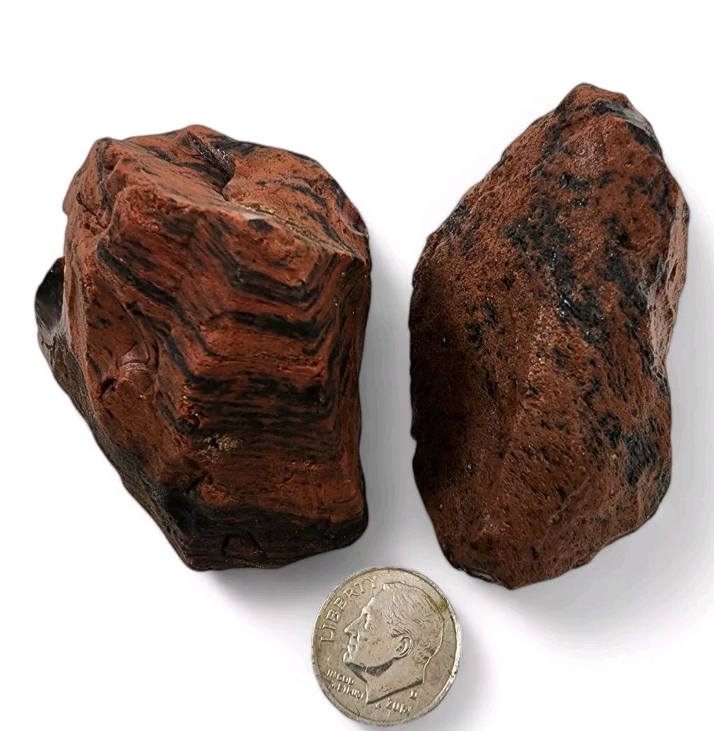Mahogany Obsidian Stones from Oregon 158.2 grams. 2 Piece Lot
