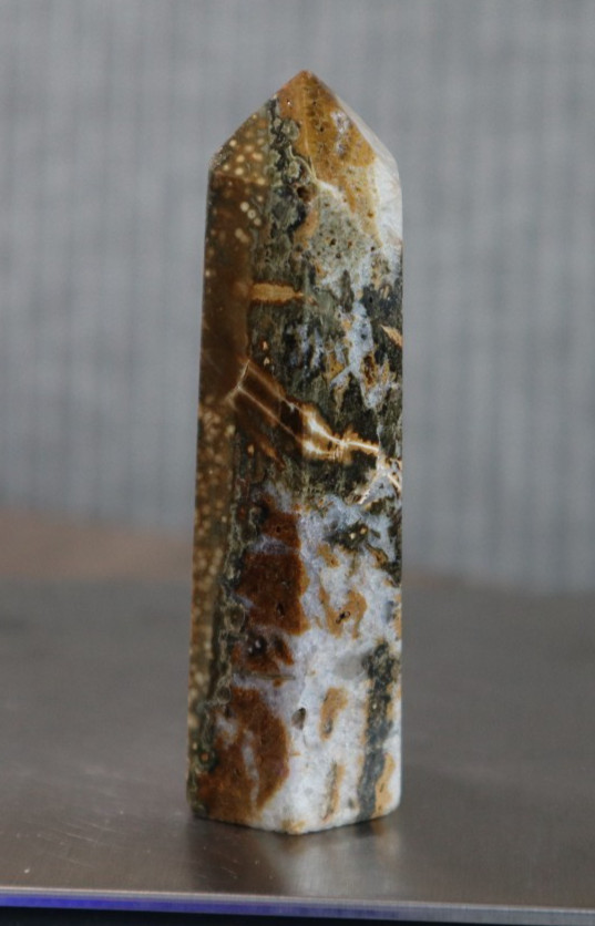 BUBBLE OCEAN JASPER POINT 2.84 INCHES TALL 58.3 GRAMS