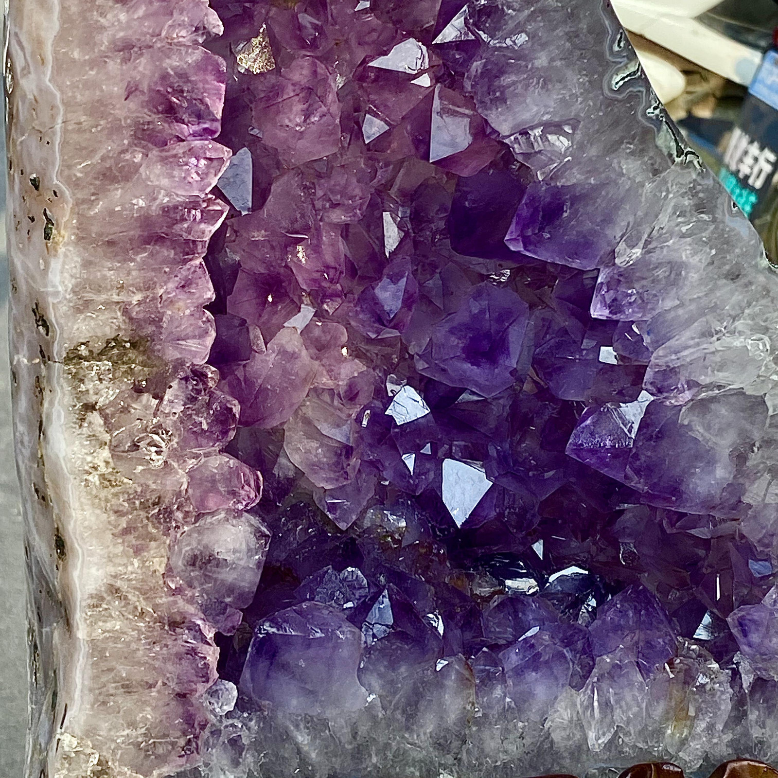 35.2LB Brazilian Amethyst Crystal Cave Stone Cluster Quartz Geode Healing