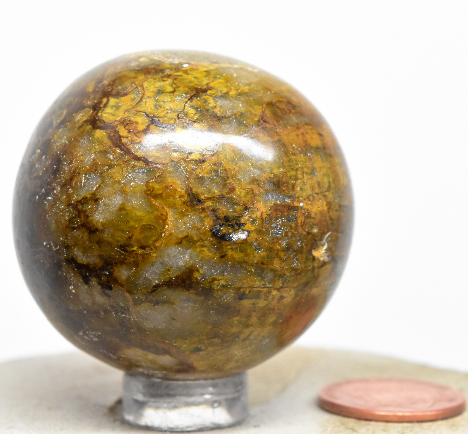 43mm Golden Nellite Pitersite Sphere Natural Crystal Polished Mineral Ball Afric