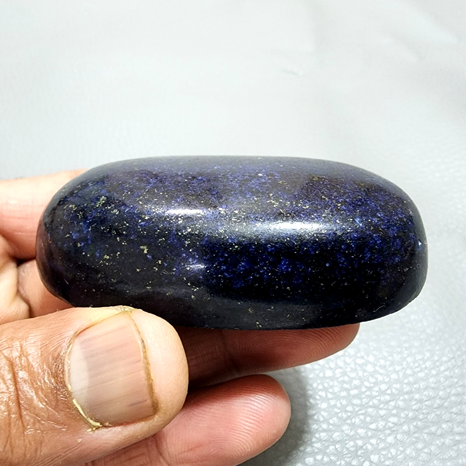 Natural A+ Lapis Lazuli Palm Worry Stone Quartz Crystal Polished Gemstone 634 Ct