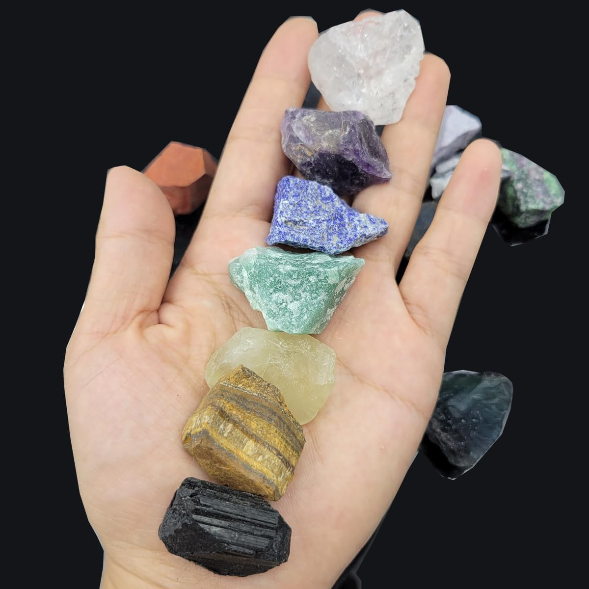Rock & Mineral Collection Kit for Adults and Kids Natural Rocks for Tumbling Pol