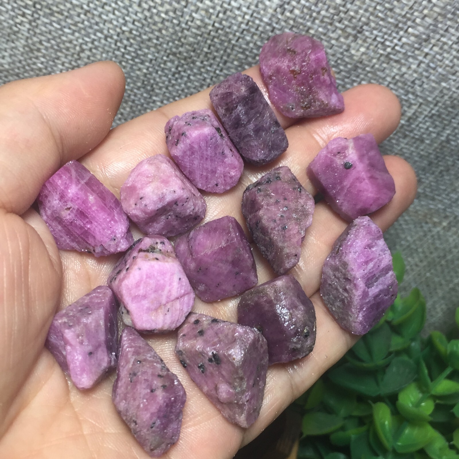 108g 14pcs Natural Red Corundum Rough Ruby Loose Gemstone Jewelry Making 95