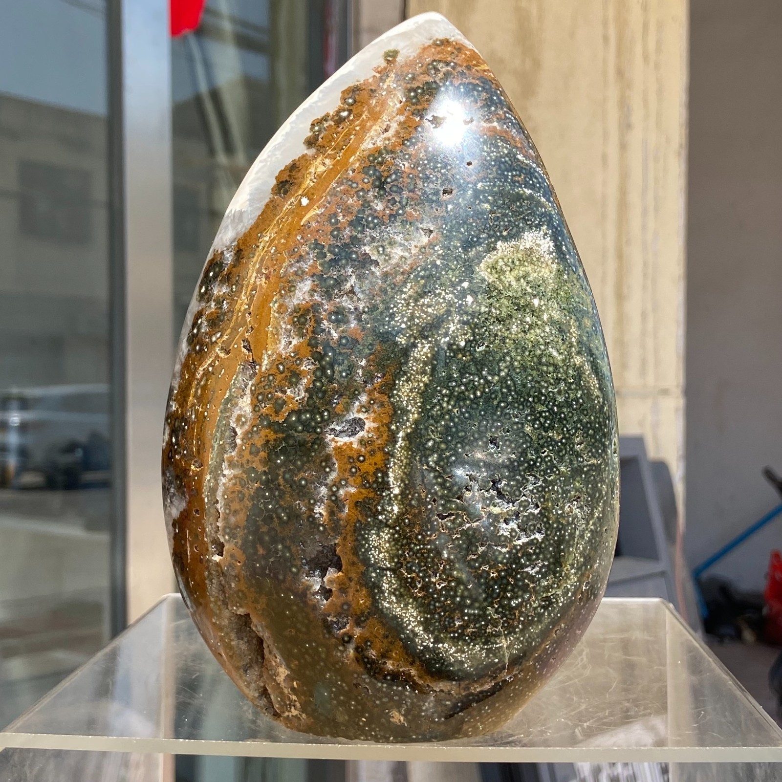 4.06LB Natural Colourful Ocean Jasper Crystal Druzy Specimen Healing