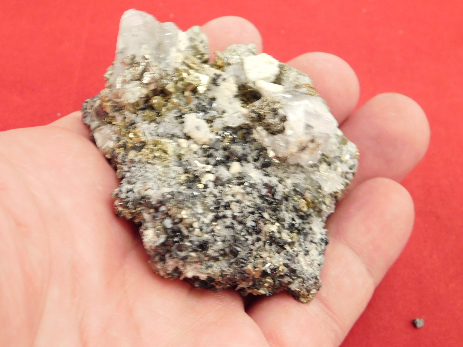 Sphalerite Crystals with Druzy Pyrite and FLUORESCENT Calcite Peru 195gr