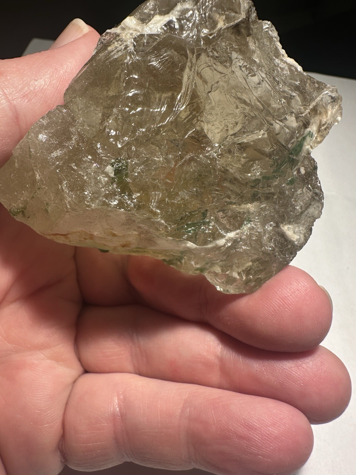 9oz 264 Grams Natural Green Tourmaline Crystals in Smoky Quartz Matrix