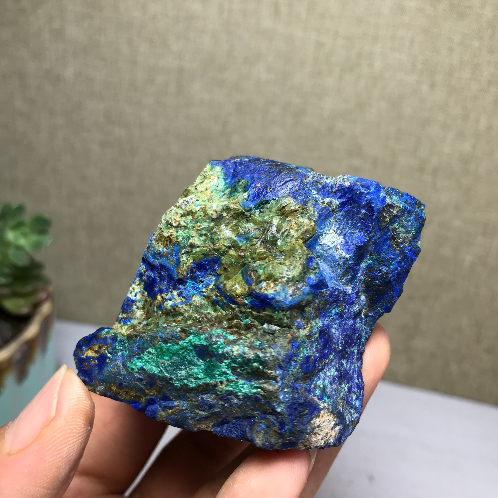 158g Natural Azurite/Malachite gemstone Rough original Crystal Specimen A5792