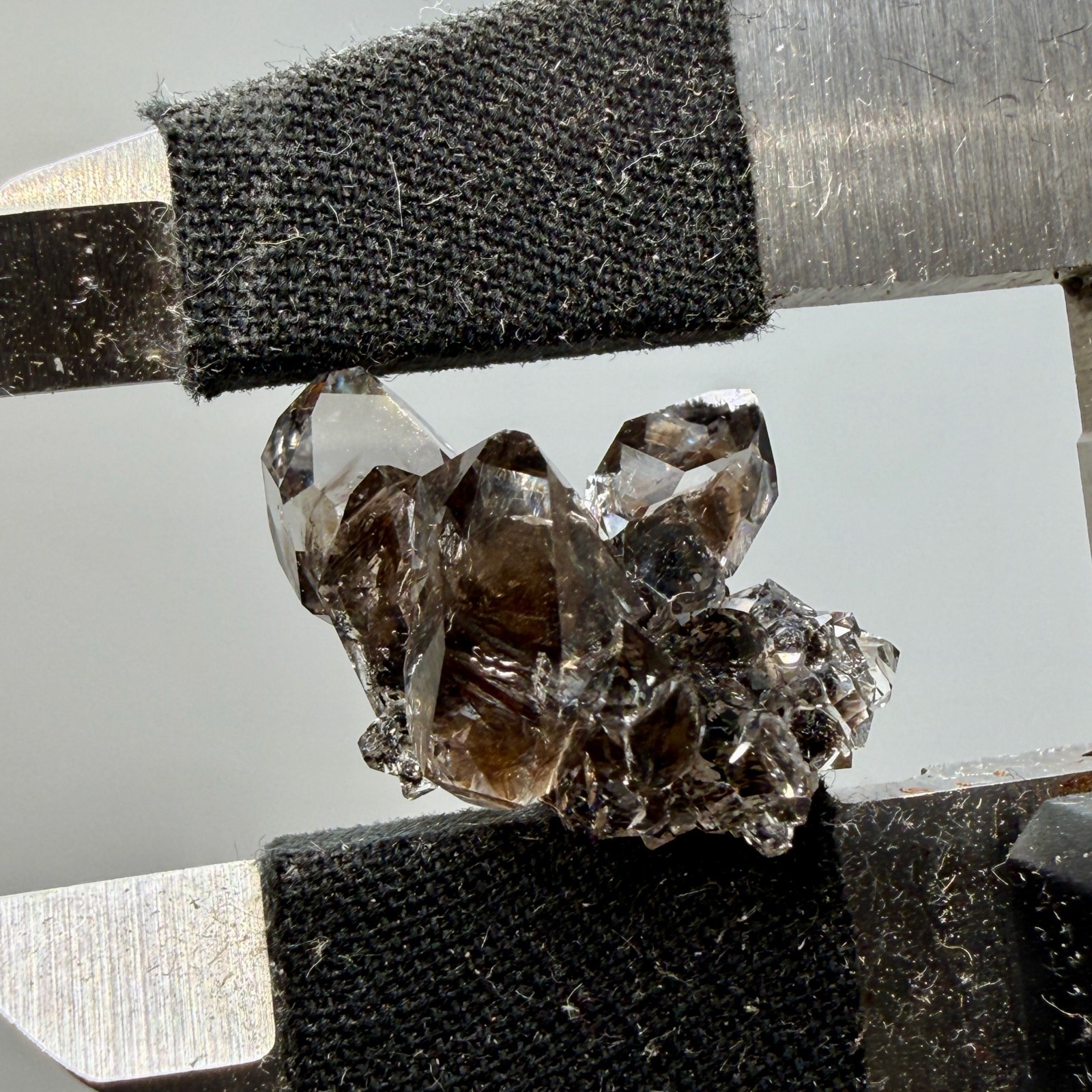 Herkimer Diamond Gems Perched on Druzy Matrix, Complete Floater, Top Shelf Piece