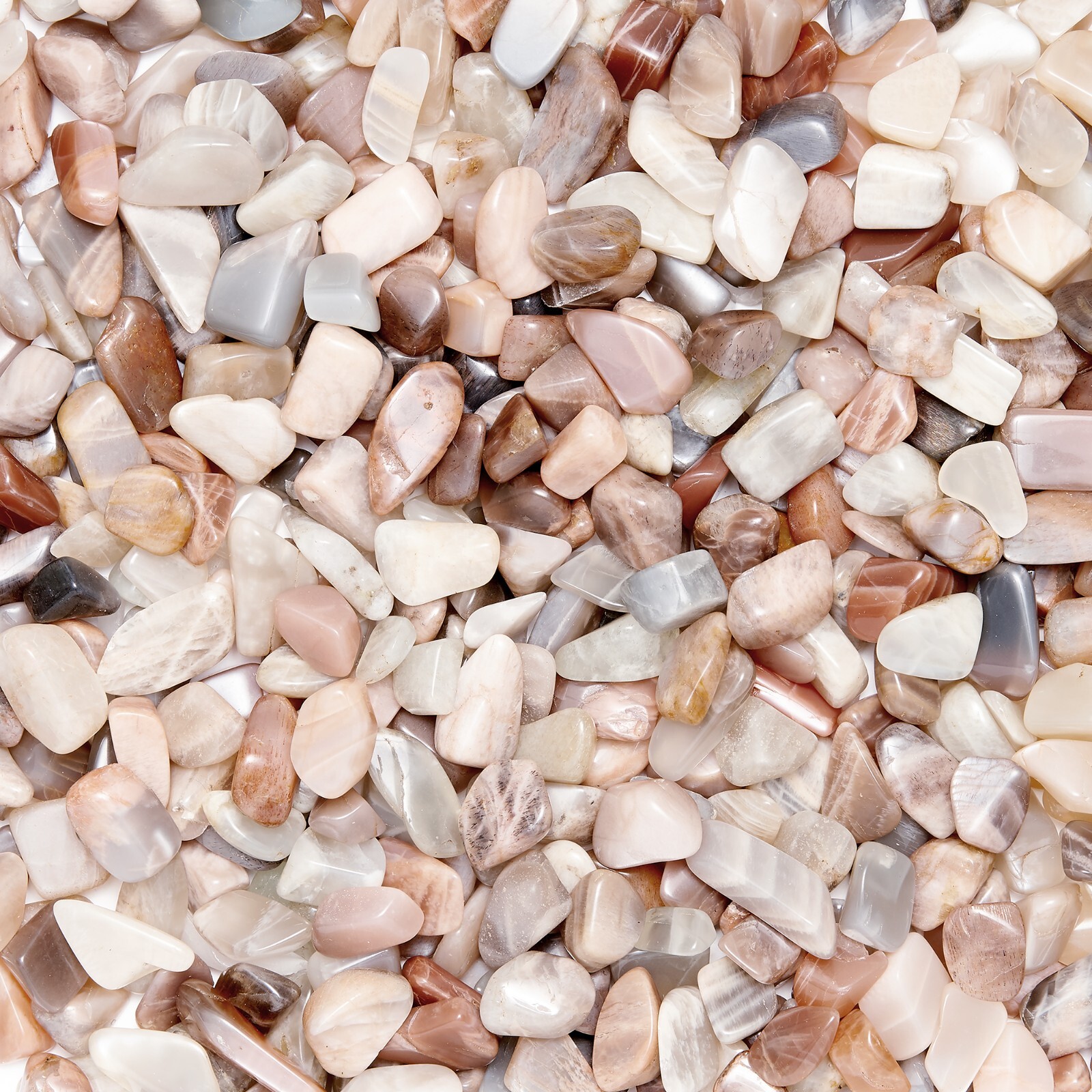 50g Small Tumbled Moonstone Gemstone Crystals 15-30 Stones Gem Rock Specimens