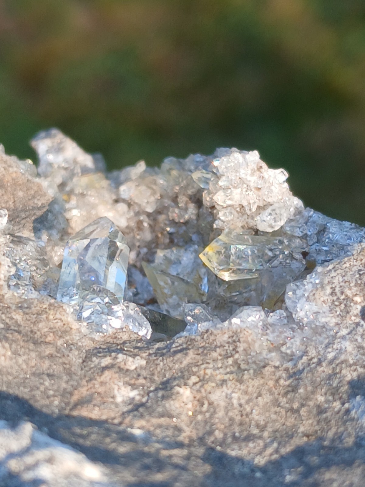 💯 Natural Herkimer 💎s In Vug On Dolostone Matrix