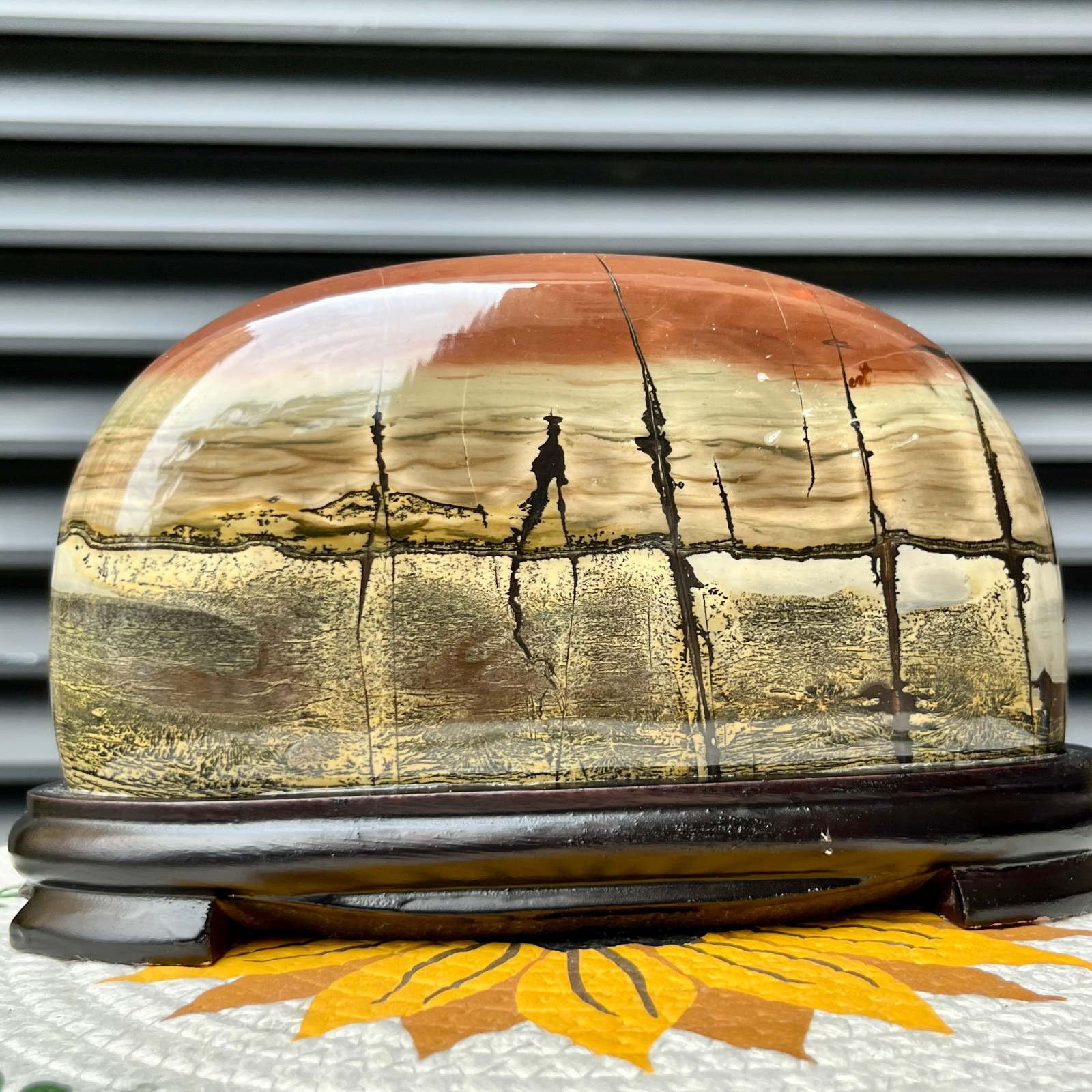4.1 lb Stone Arc Landscape Art Holiday Gift Home Office Decor Display