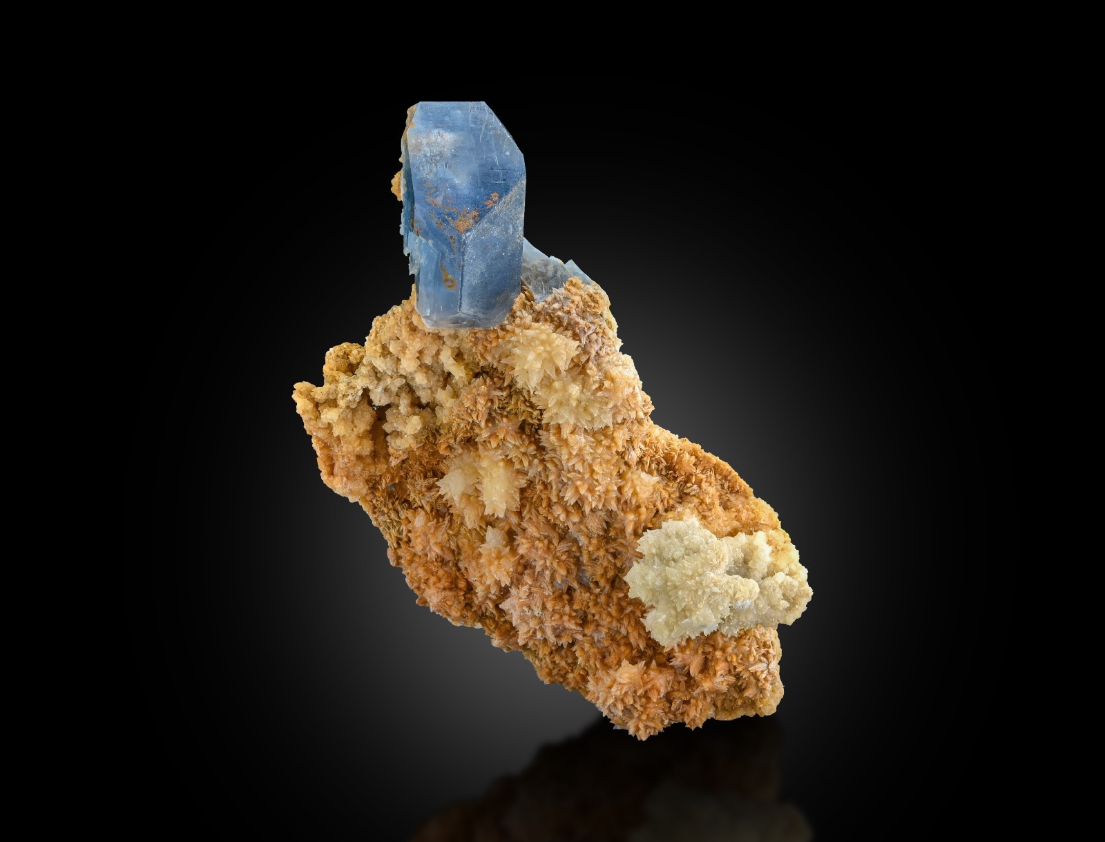 Blue Celestine with Calcite Crystal Pakistan, 62g Rare Mineral Specimen