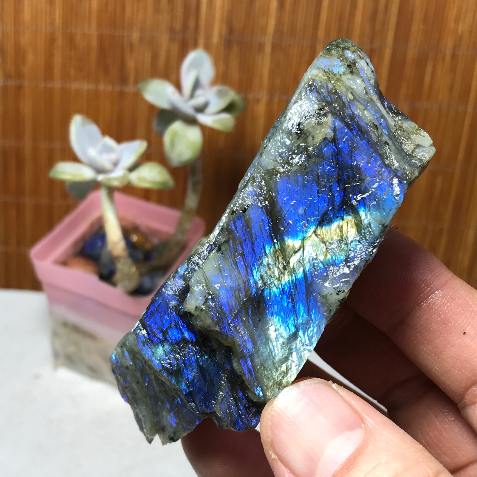 88-34-27mm Natural Labradorite Crystal gemstone Rough Mineral Specimen A3268